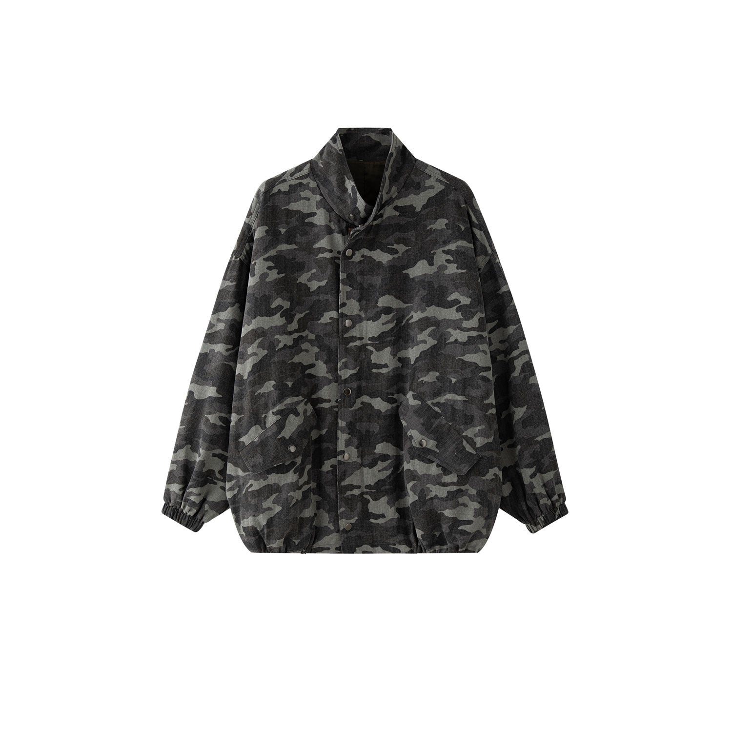 Pre Order:  Casual Zip Up Loose Camouflage Jacket