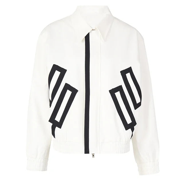 Pre Order:  Contrast Accents Zip-Up Jacket