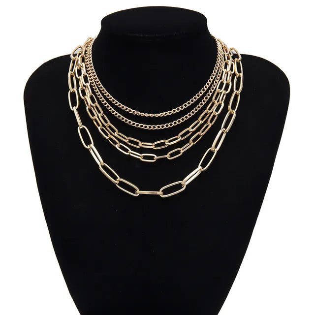 Pre Order:  Five-Strand Chain Link Necklace