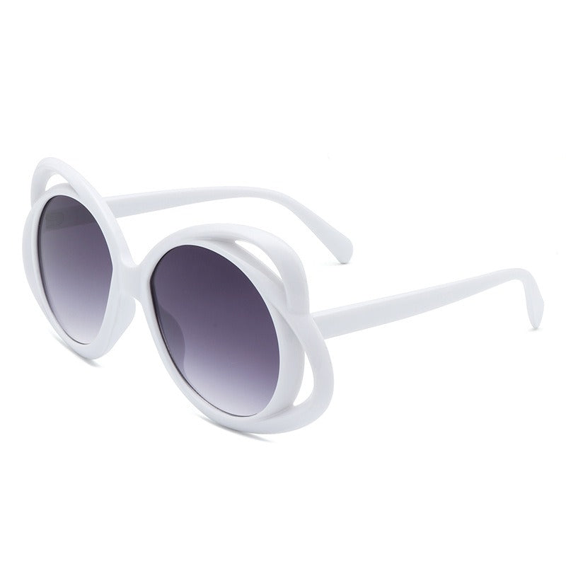 Pre Order:  Oval Hollow Frame Sunglasses