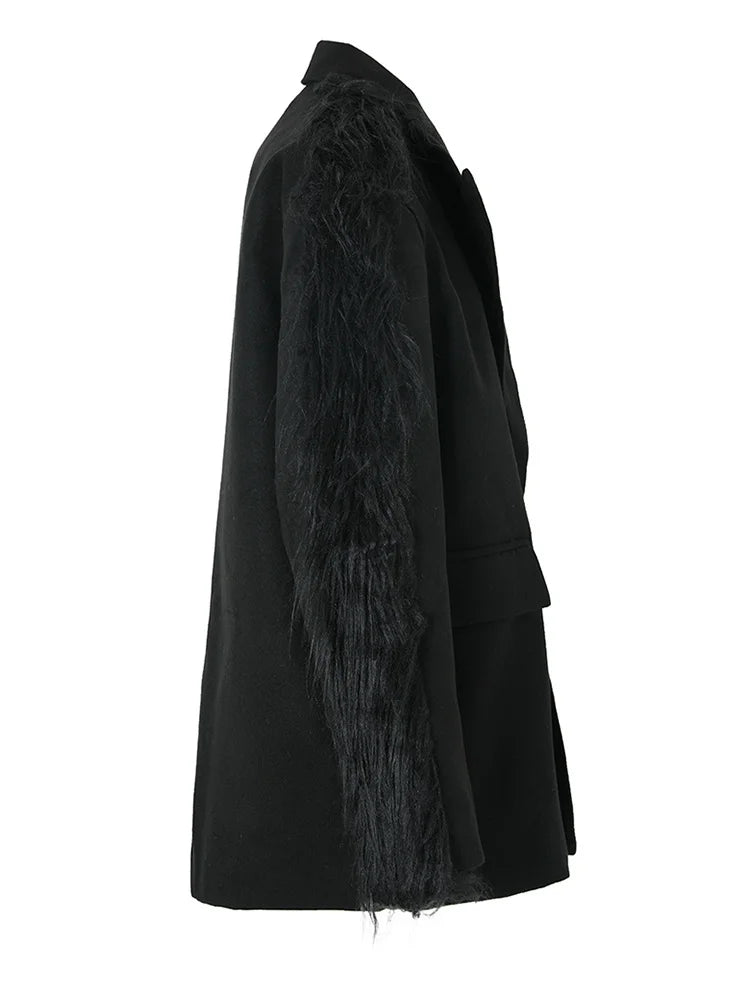 Pre Order:  Furry Sleeves Loose Fit Jacket