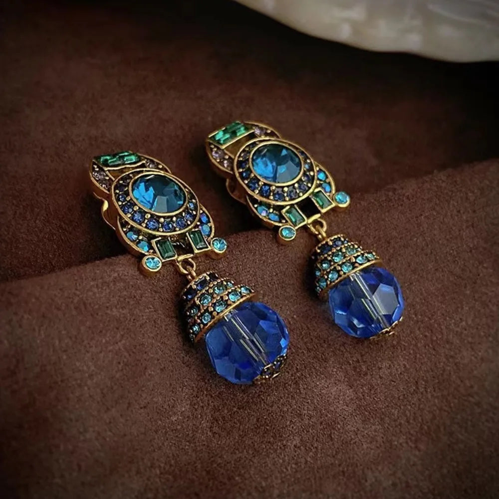 Pre Order:  Azure Dangling Clip Earrings