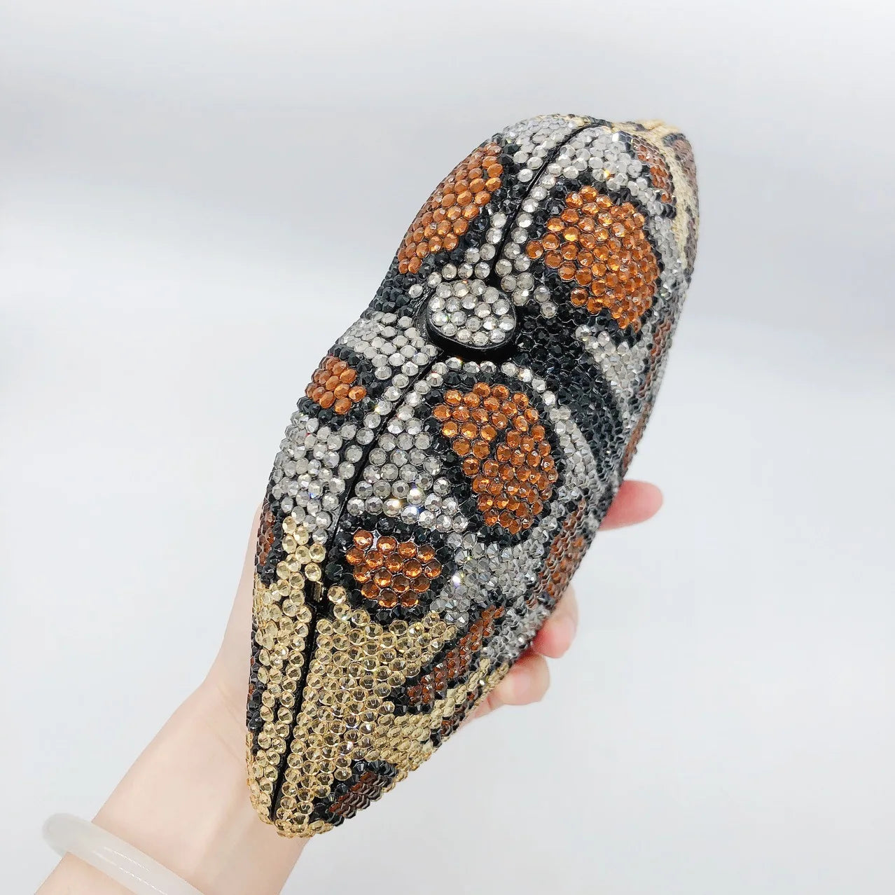 Pre Order:  Leopard Print Mouth Diamond Purse