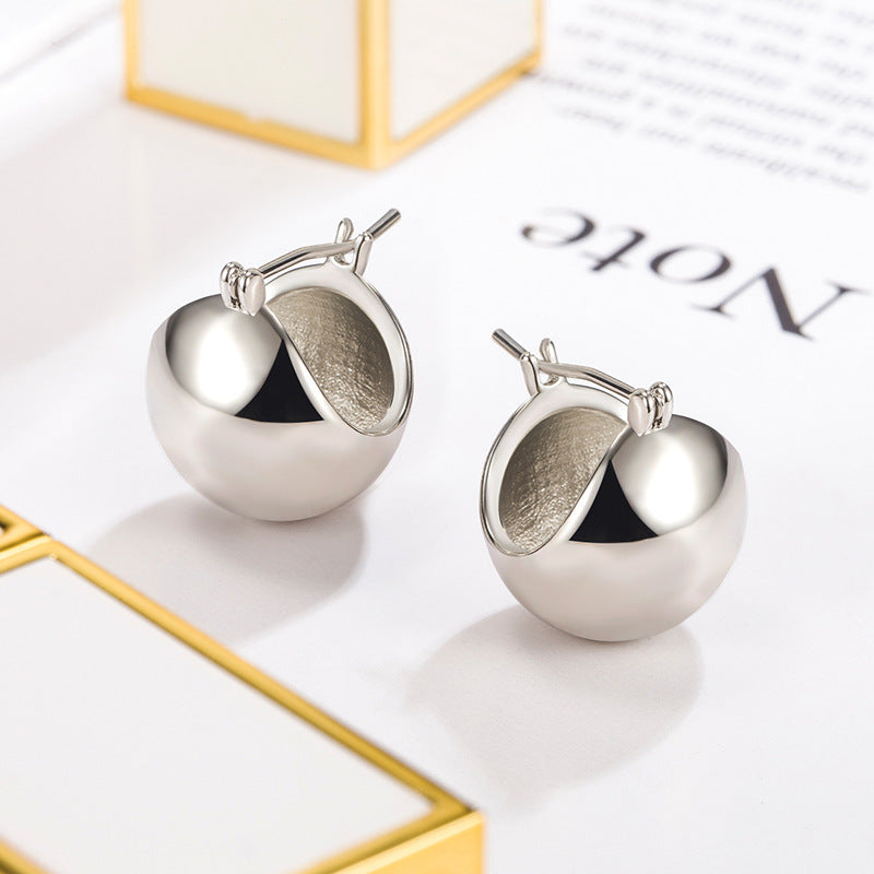 Pre Order:  Hollow Ball Huggie Earrings