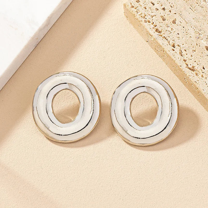 Pre Order:  Circular Plated Stud Earrings