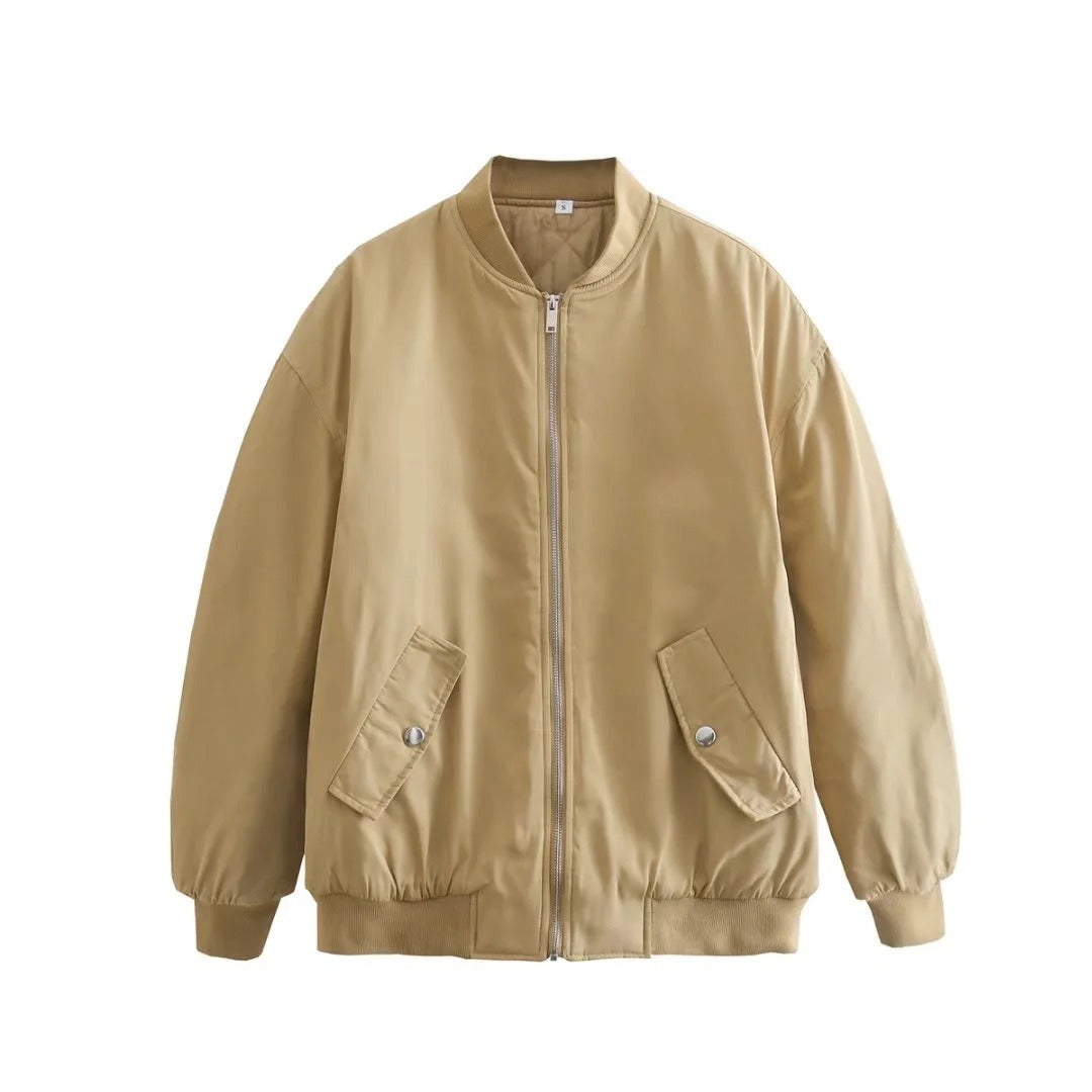 Pre Order:  Zip-Up Loose Cotton Jacket