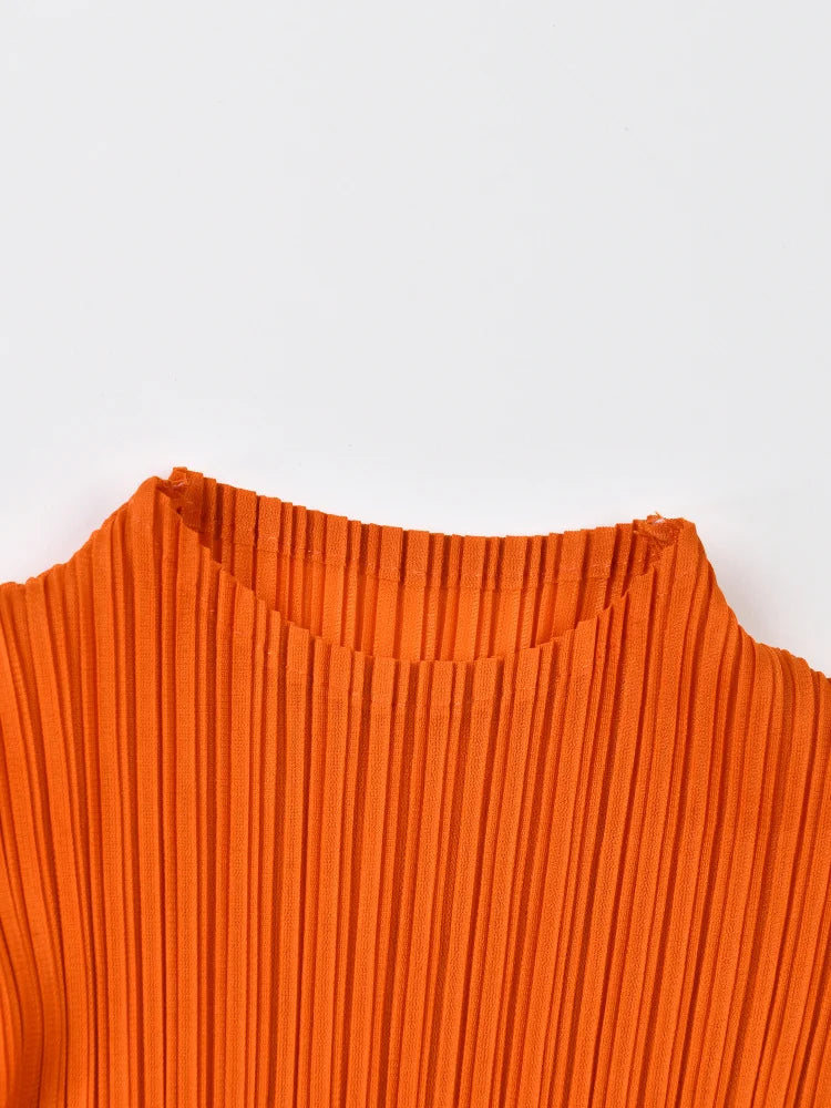 Pre Order:  Orange Tassel Pleated Dress