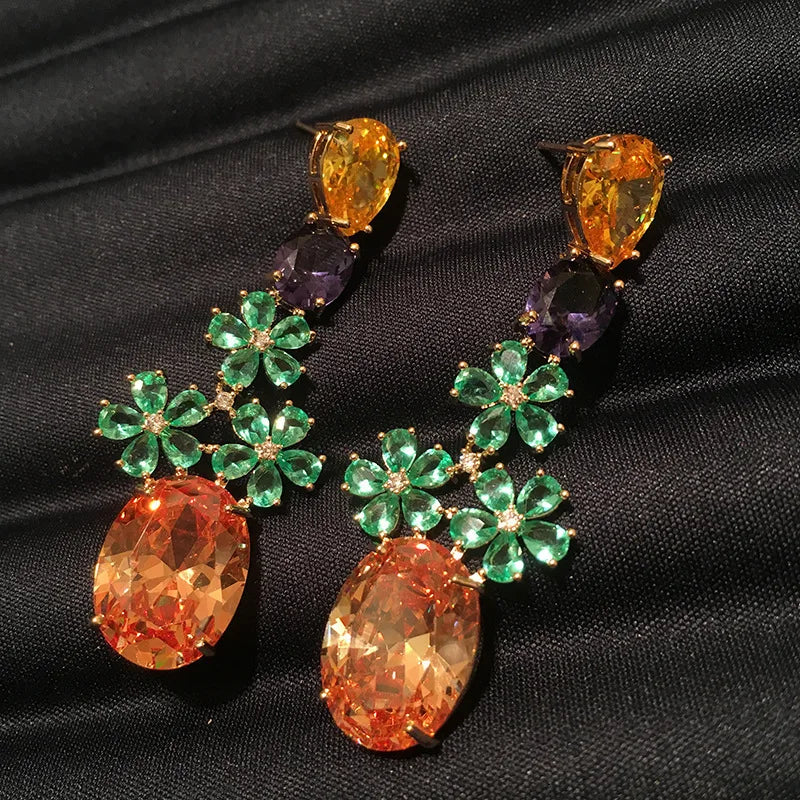 Pre Order:  Bohemian Colorful Zircon Earrings