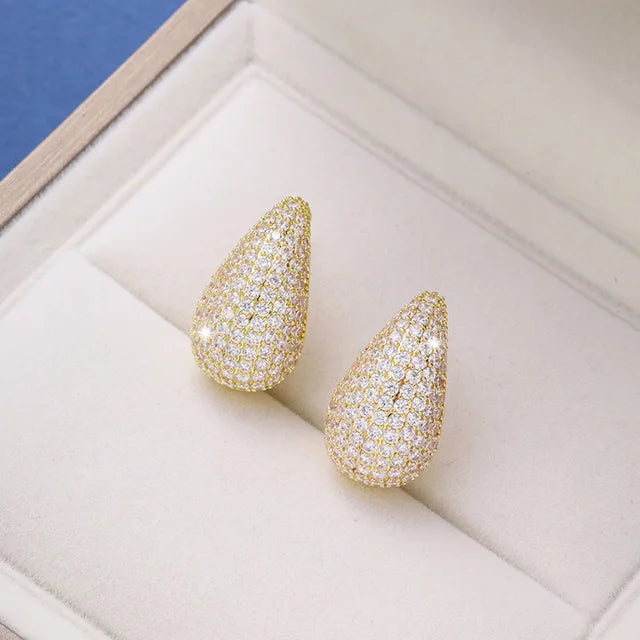 Pre Order:  Chunky Zircon Teardrop Stud Earrings