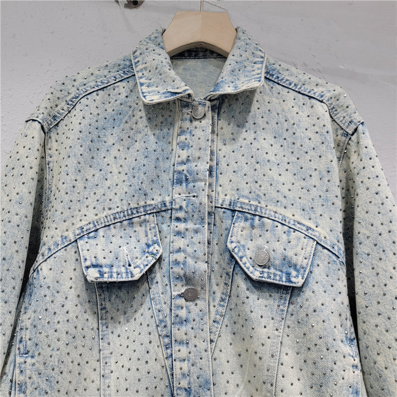 Pre Order: Hot Diamond Loose Short Denim Jacket