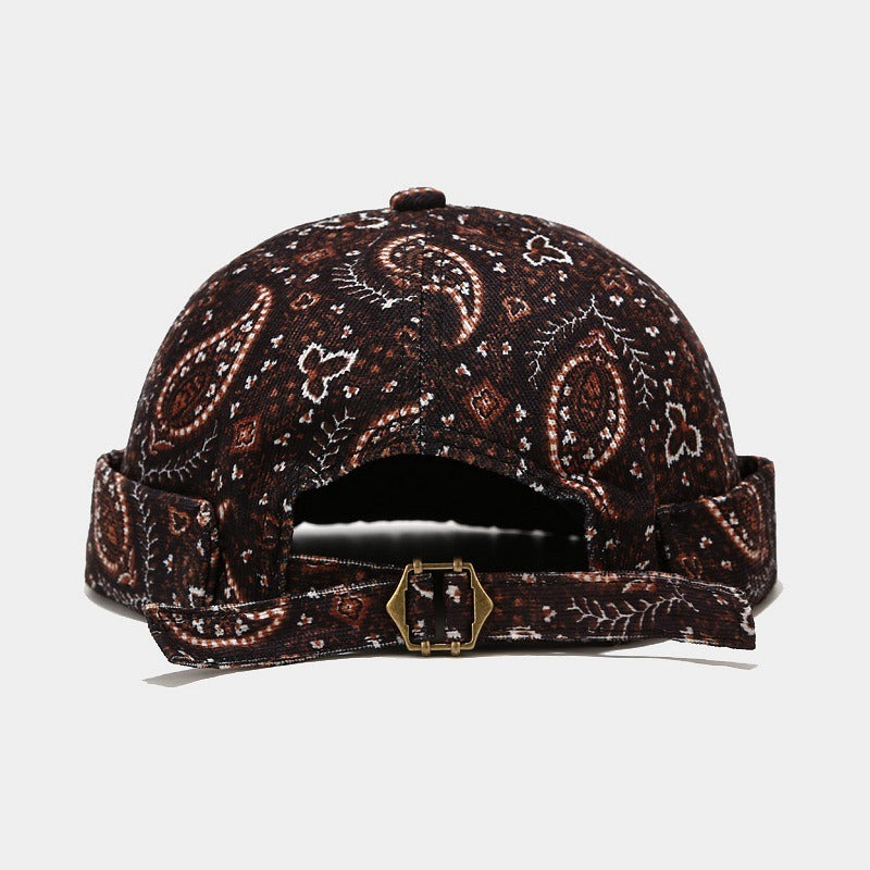 Pre Order:  Cashew Flower Retro Brimless Baseball Cap