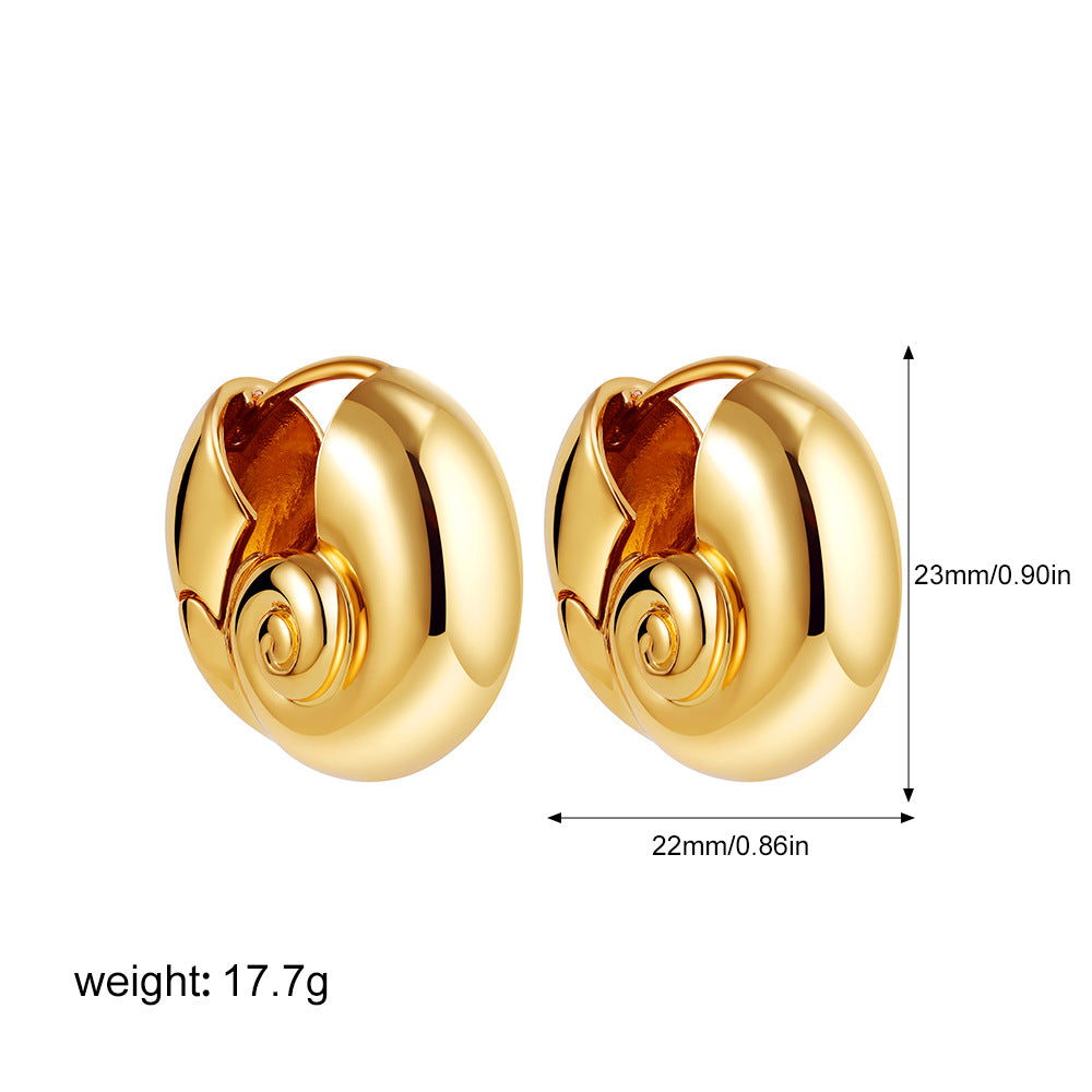 Gold Spiral Earrings