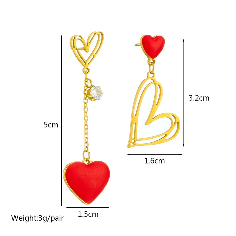 Pre Order:  Heart Cascade Dangling Earrings