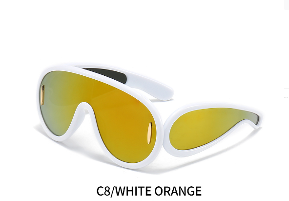 Pre Order:  One-piece Oval Large Frame Sunglasses