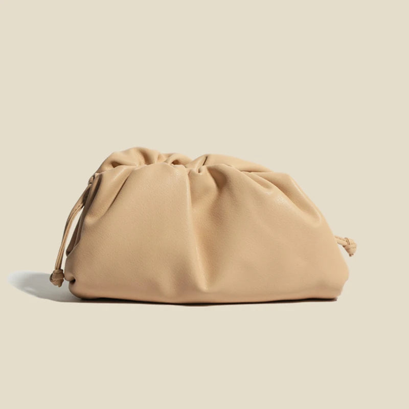 Dumpling Solid Soft Vegan Leather Crossbody Bag