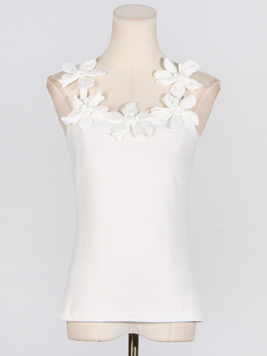 Pre Order:  3D Flower Slim Fit Jersey Top