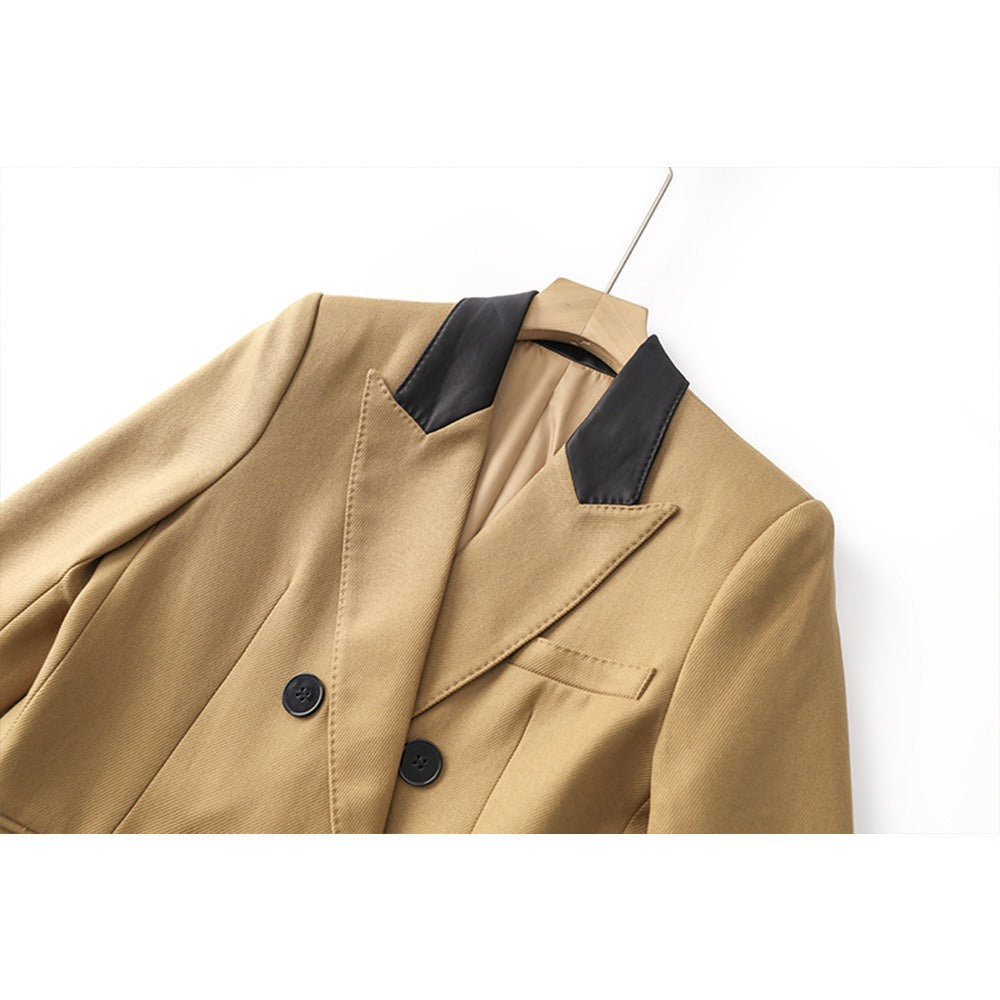 Pre Order:  Classic Double Breasted Wool Twill Long Coat