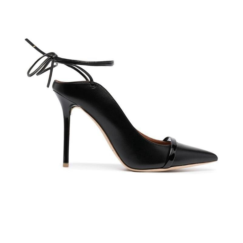 Pre Order:  Pointed Toe Back Lace Up Stiletto Pumps