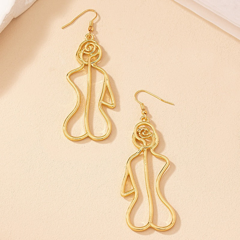 Irregular Human Body Earrings