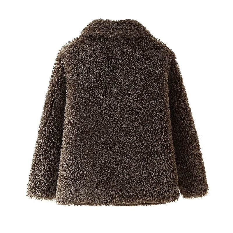 Pre Order: Brown Faux Fur Coat