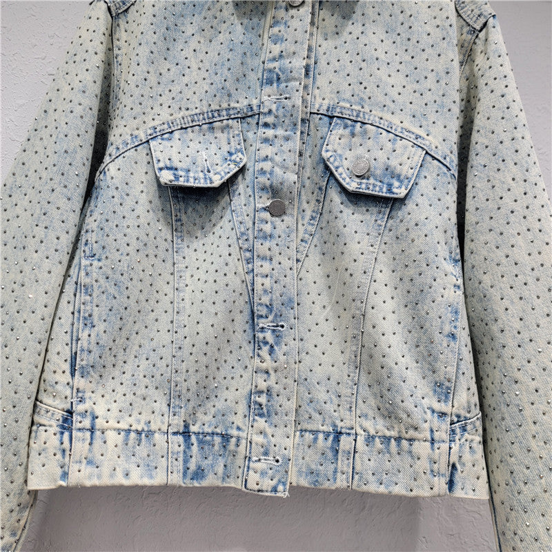 Pre Order: Hot Diamond Loose Short Denim Jacket