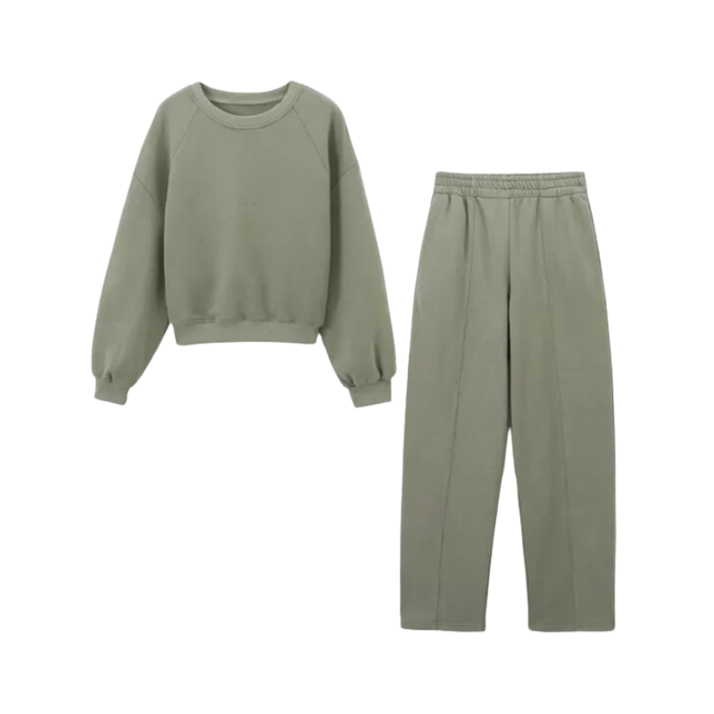 Pre Order: Long Sleeve Cotton Sweater + Pants Set