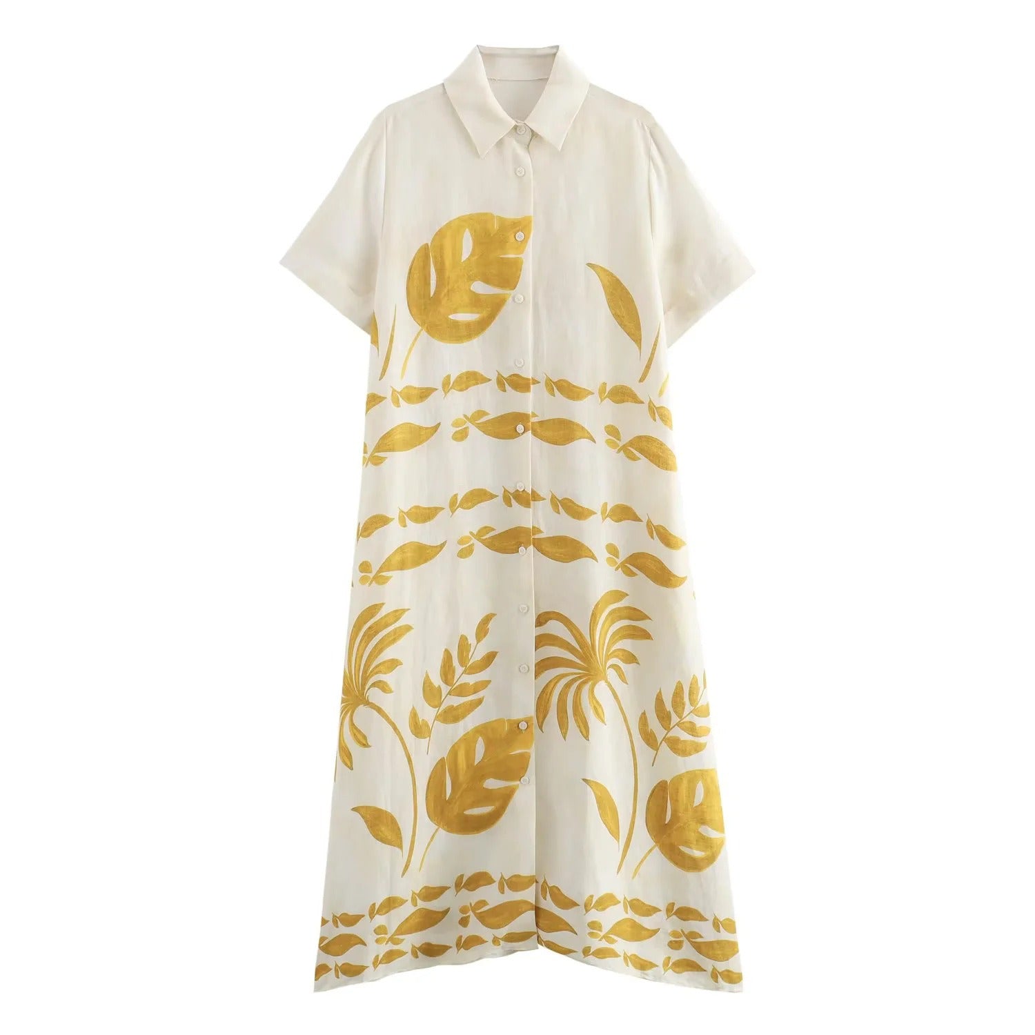 Pre Order:  Casual Loose Print Midi Dress