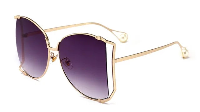 Pre Order:  Pearl Temple Tips Square Sunglasses