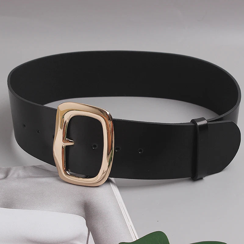 Pre Order:  Black Needle Buckle Leather Belt