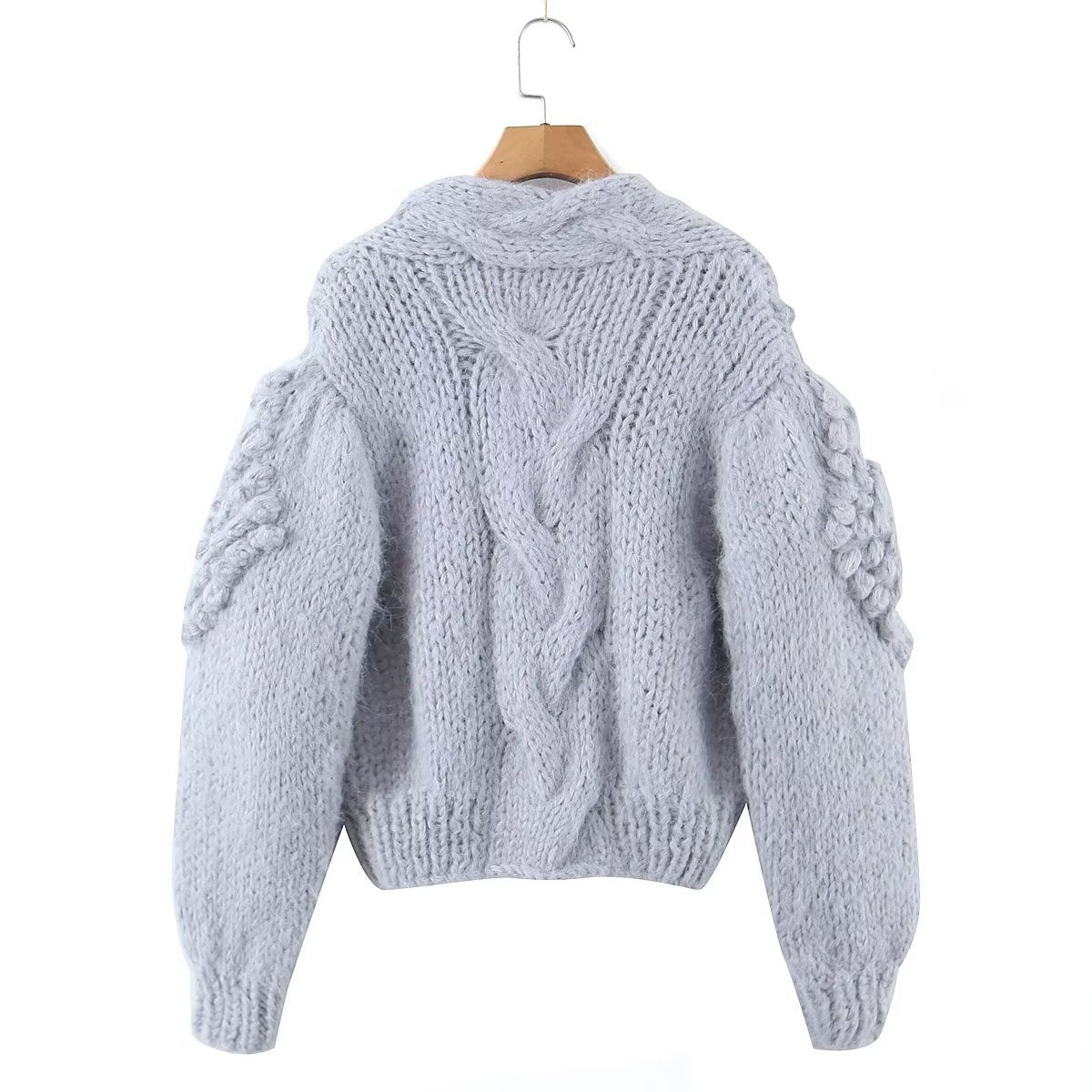 Pre Order:  Crochet Knitted Cropped Cardigan Sweater