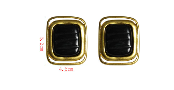 Pre Order:  Rectangular Retro Stud Earrings