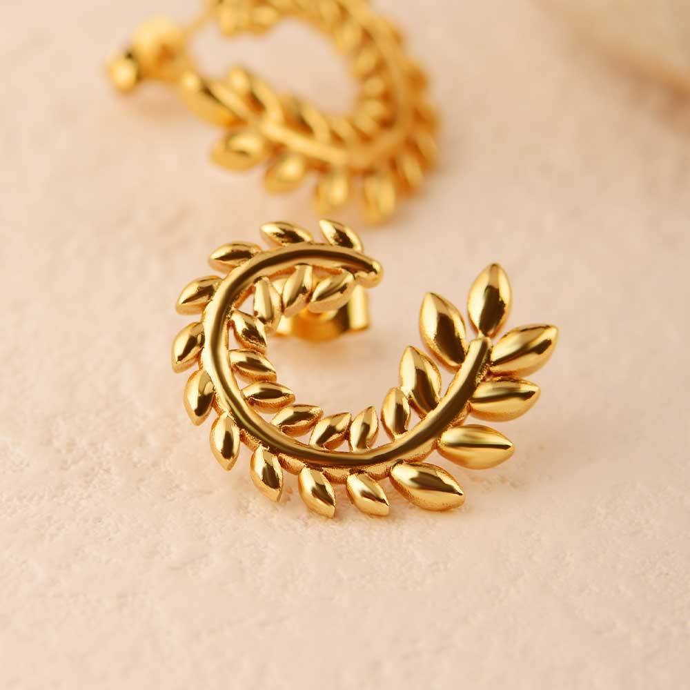 Pre Order:  Pinnate C-Shape Earrings