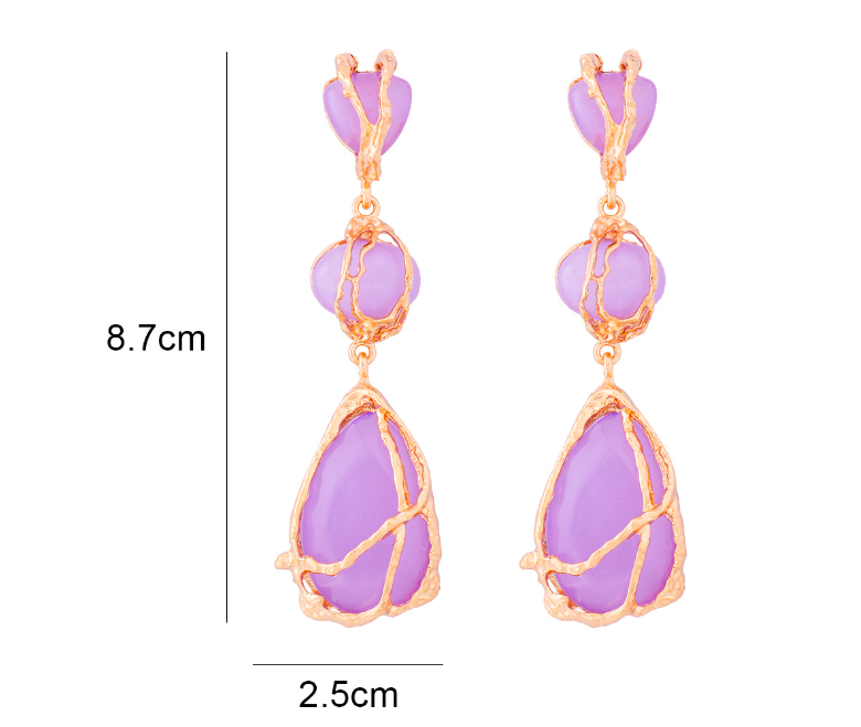 Pre Order:  Bohemian Tear Drop Resin Earrings