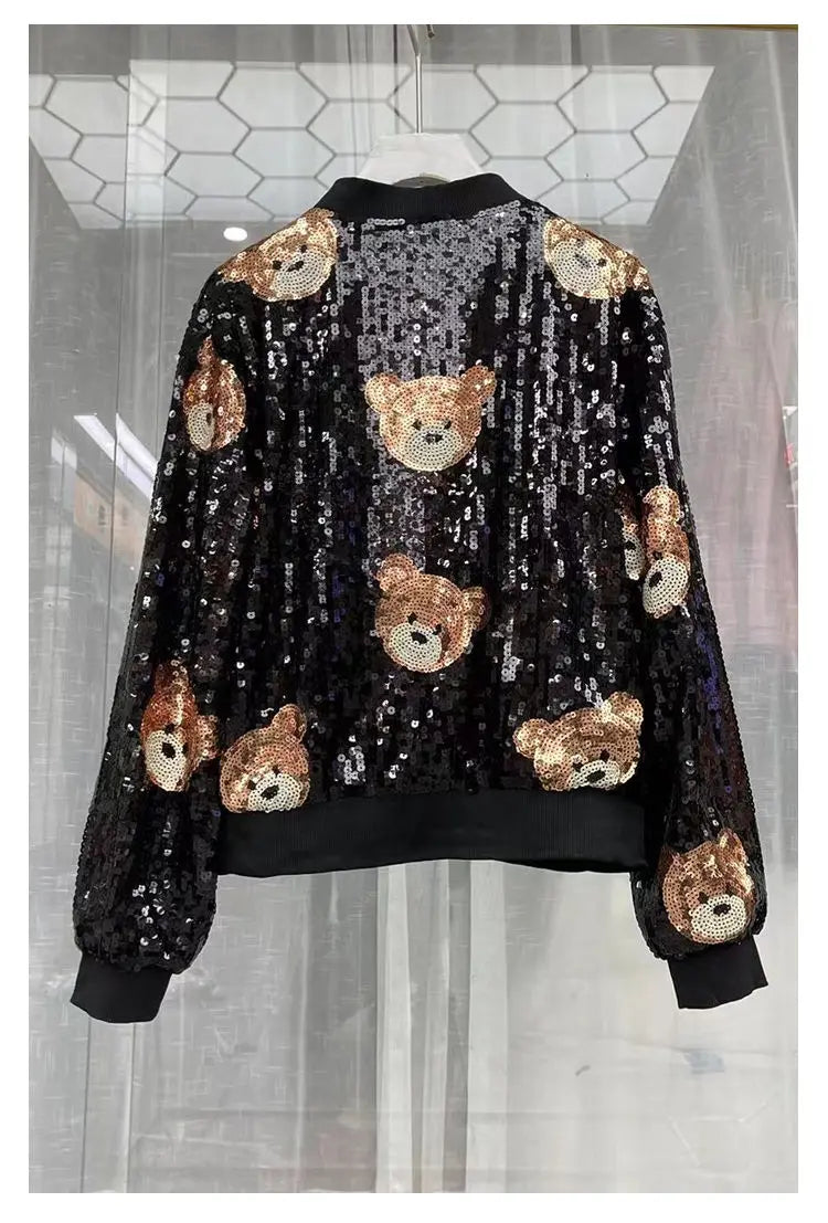 Pre Order:  Teddy Bear Sequined Jacket