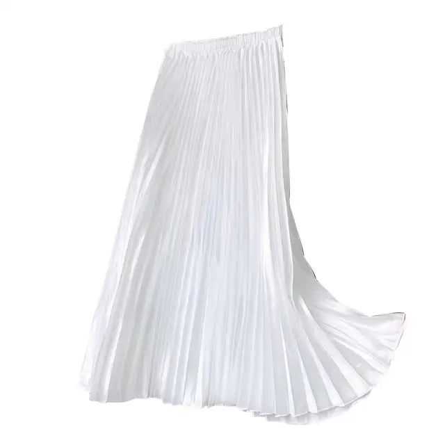 Pre Order:  Pleated High-Waist Midi Skirt