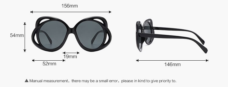 Pre Order:  Oval Hollow Frame Sunglasses