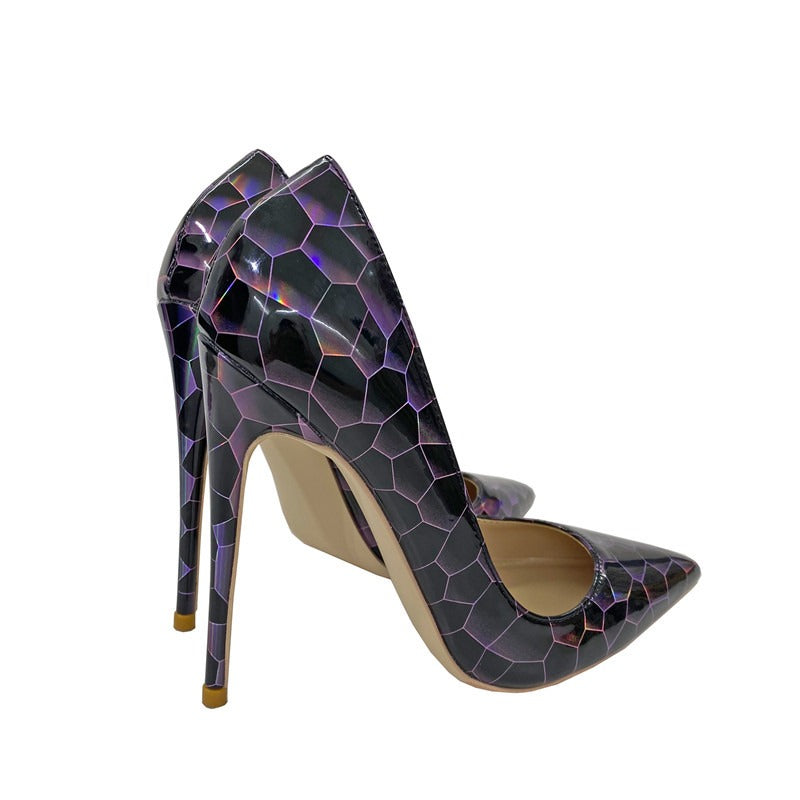 Pre Order:  Stone Pattern Shallow Cut Stilettos