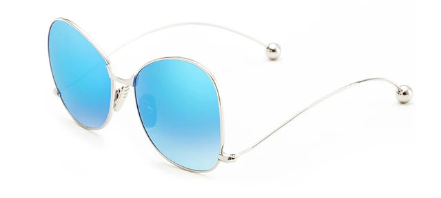 Pre Order:  Mirror Round Oversized Contort Leg Sunglasses