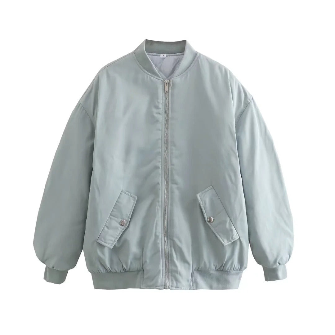 Pre Order:  Zip-Up Loose Cotton Jacket