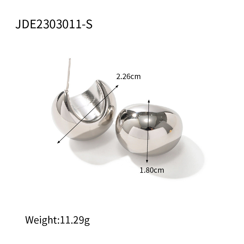 Pre Order:  Thick C-Shaped Hollow Earrings