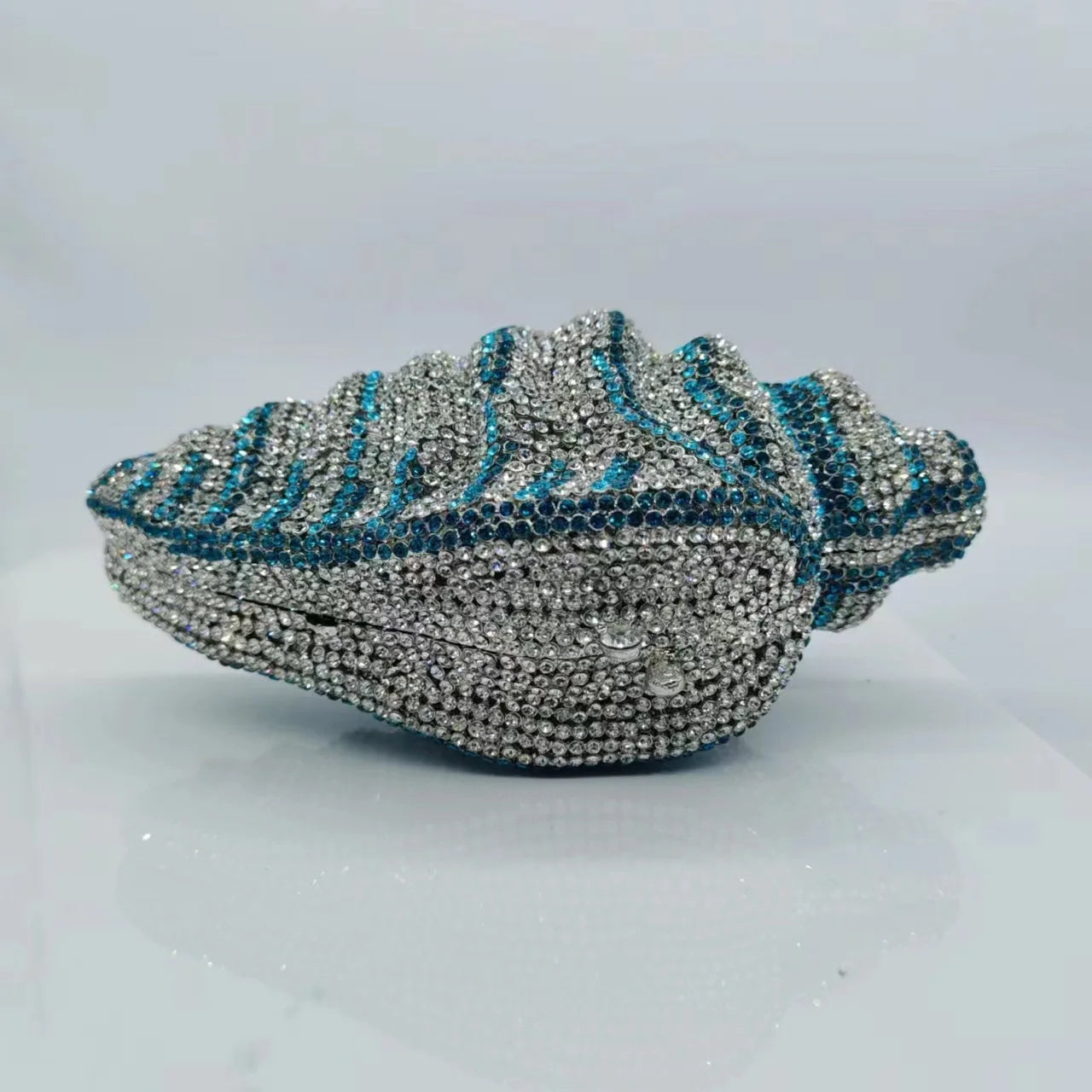 Pre Order:  Rhinestones Conch Metal Clutch Bag