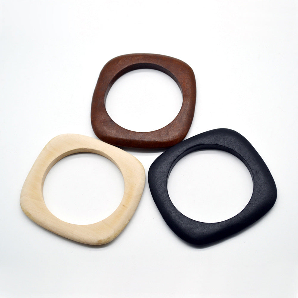 Pre Order:  Rounded Edges Square Wood Bracelet