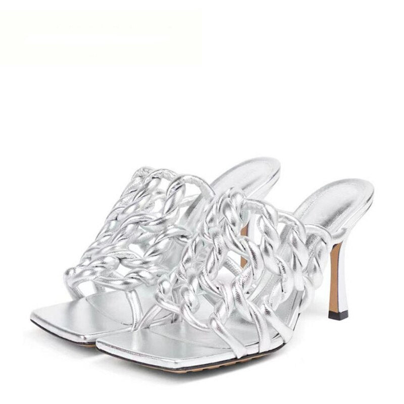 Pre Order:  Banquet Slim Heel Knotted Sandals