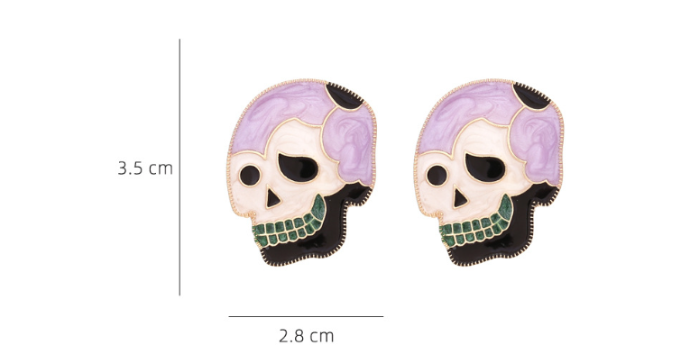 Pre Order:  Alloy Drip Oil Skeleton Earrings