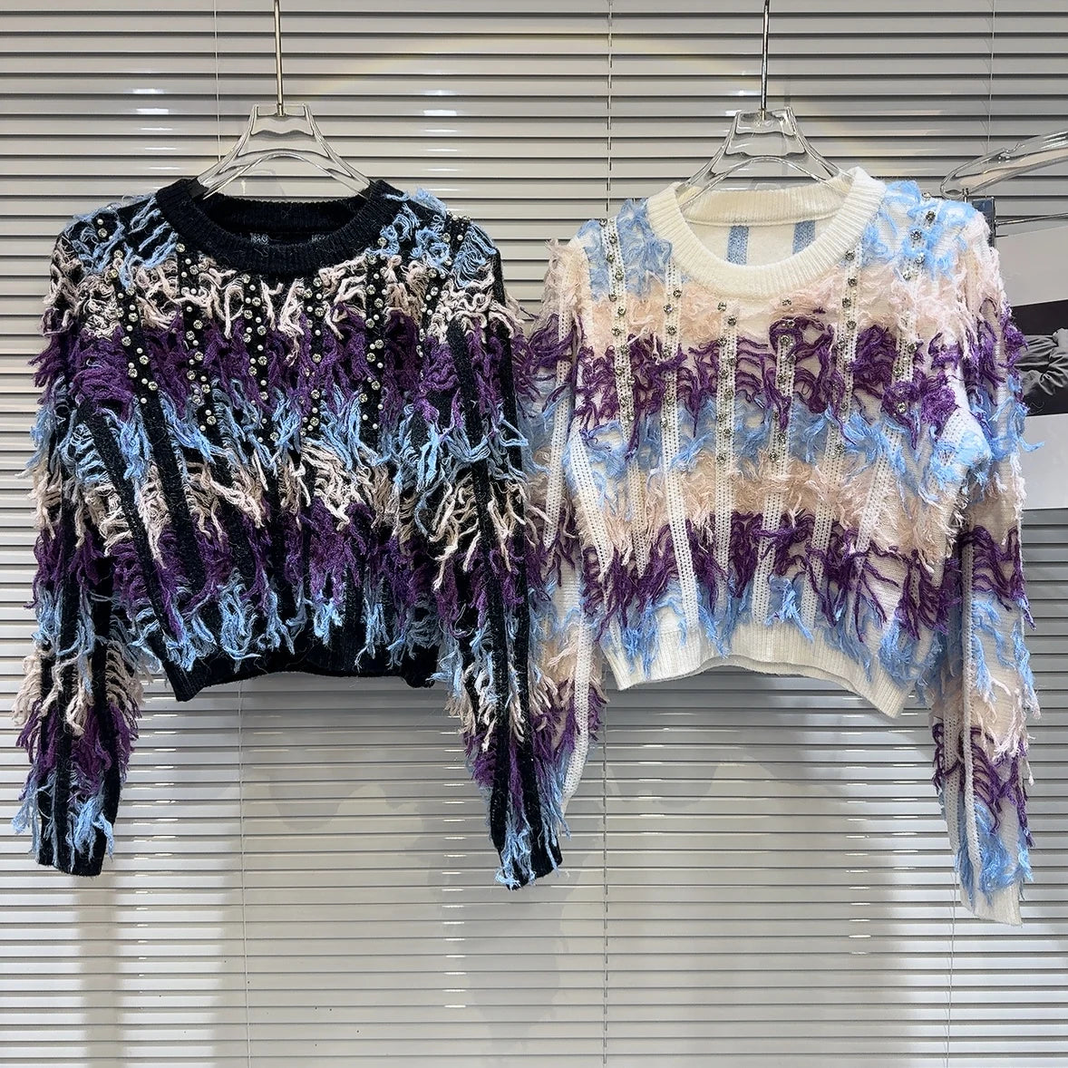 Pre Order:  Bejeweled Gradient Knitted Sweater