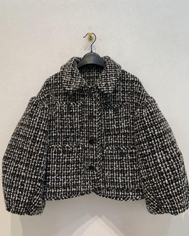 Pre Order:  Retro Wool Puff Sleeve Jacket