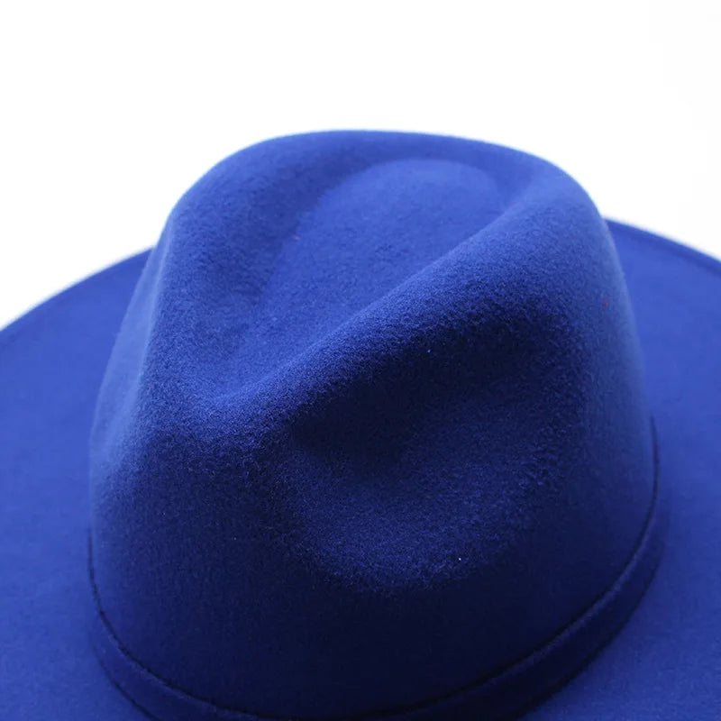 Wide Brim Felt Fedora Hat