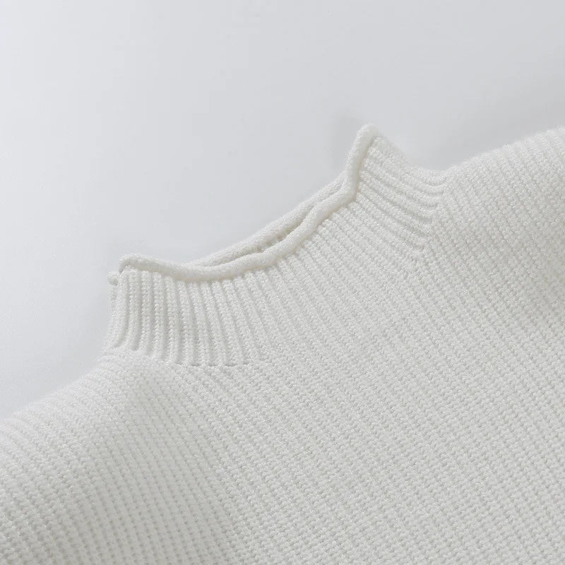 Pre Order:  Turtleneck Sleeveless Knitted Sweater