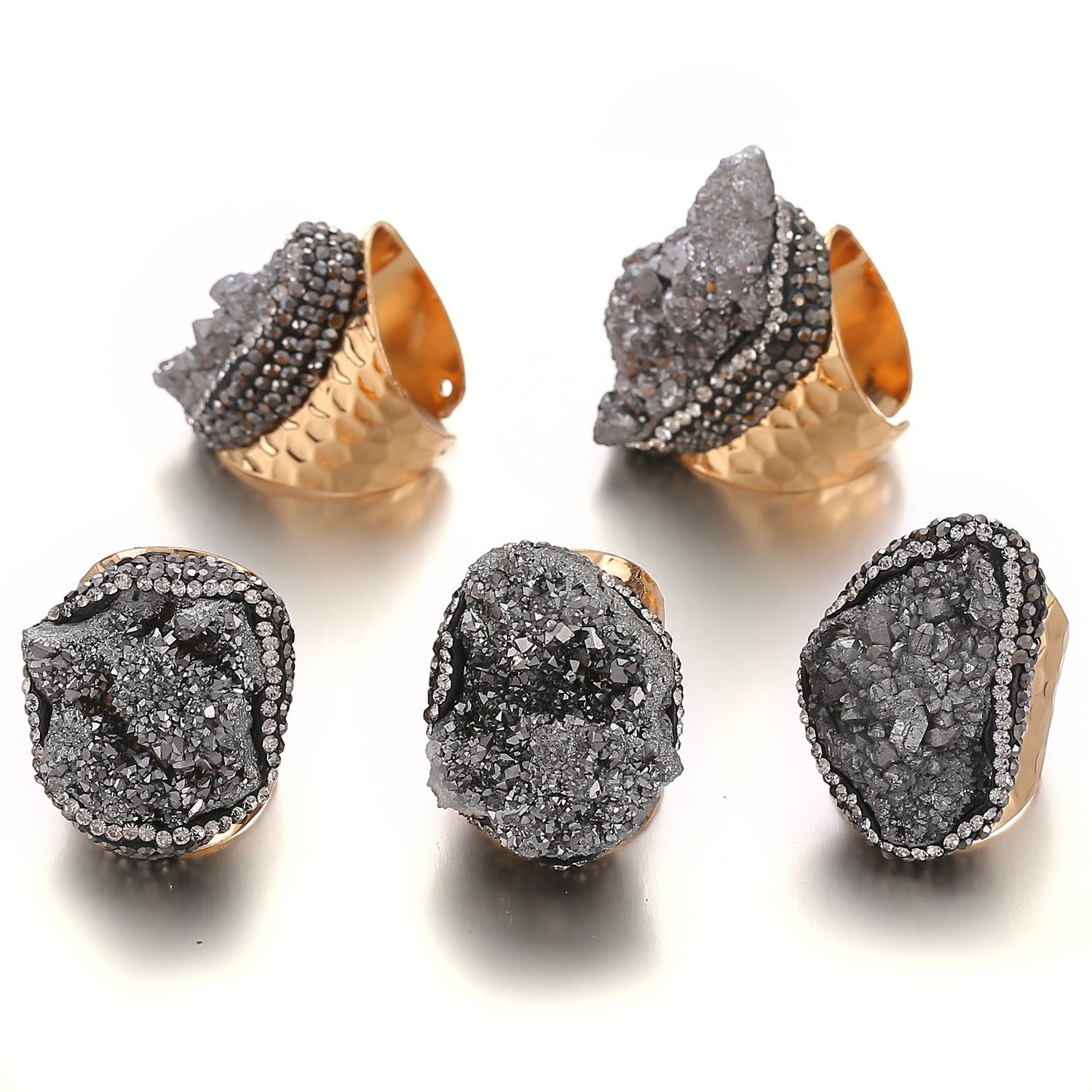 Pre Order:  Crystal Clusters Adjustable Ring