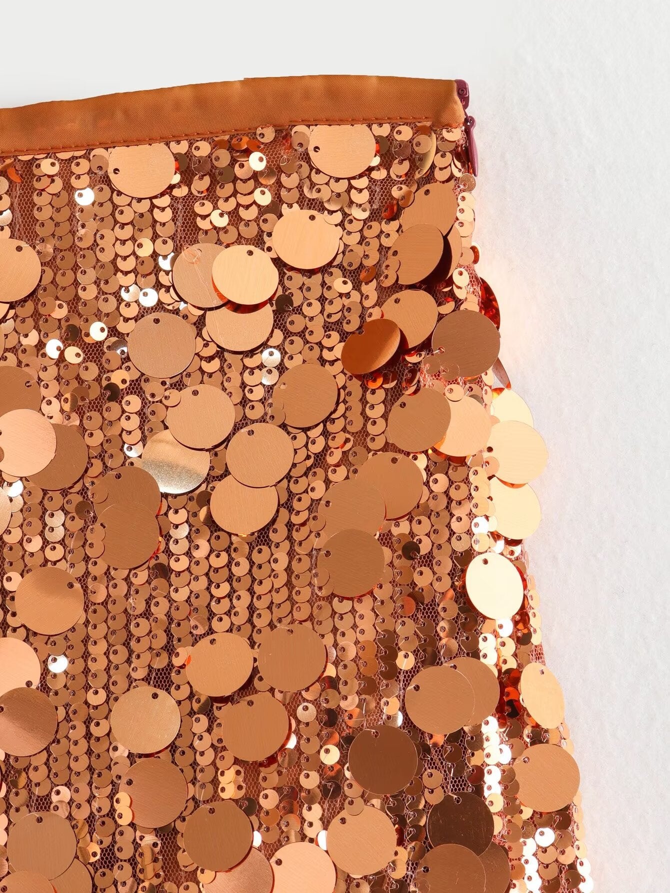 Pre Order:  Gold Sequins Embellished Mini Skirt